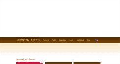 Desktop Screenshot of forum.hevostalli.net
